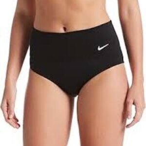 NWT Nike Essentials High Waist Swim Bottoms. Black. XL